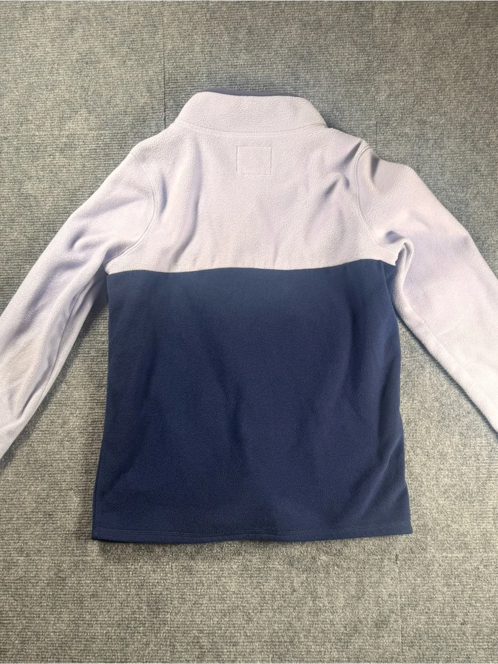 OshKosh B’gosh Girls Size 14 Fleece Jacket Light Lavender Navy Full Zip